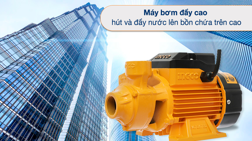 Máy bơm nước đẩy cao Ingco VPM3708 370W - Tổng quan thiết kế